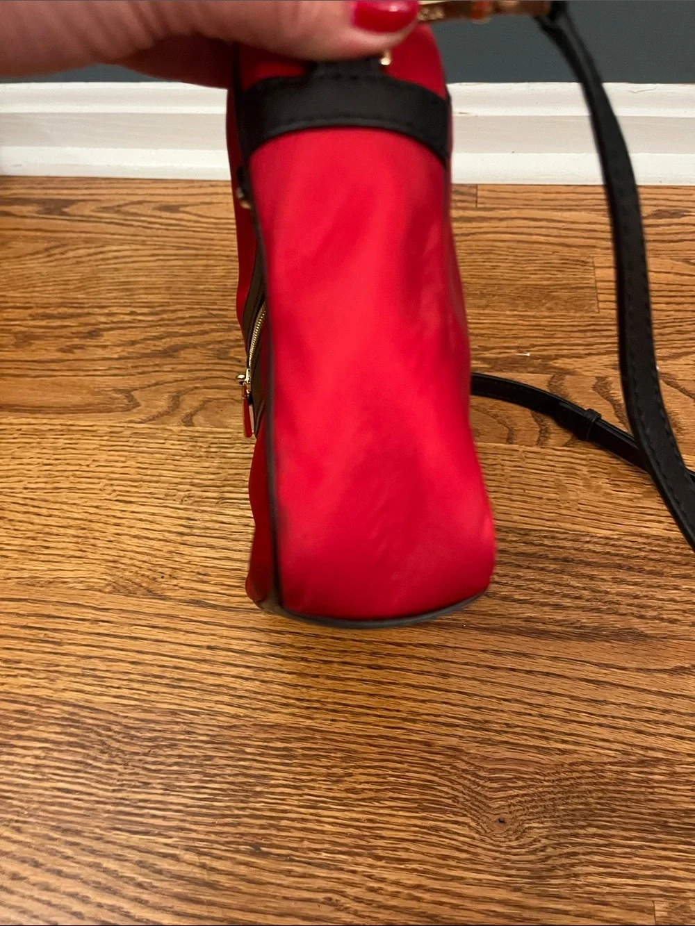 Michael Kors Jet Set Charm Nylon Red Crossbody Bag